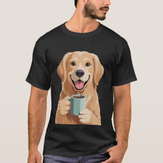 Golden Retriever + Coffee Shirt – Funny Dog Design