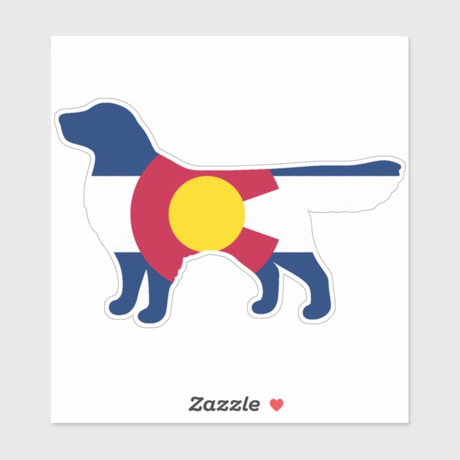 Golden Retriever Colorado Flag (Sheet)
