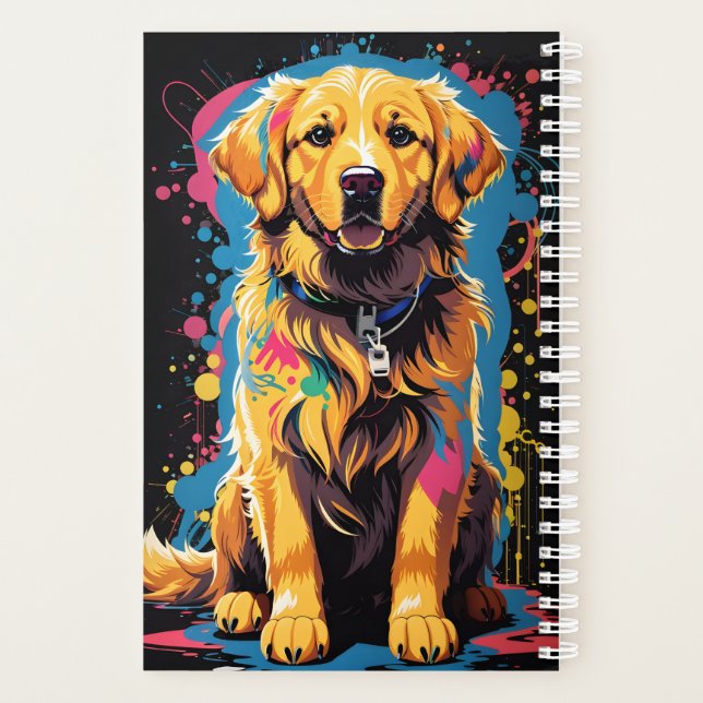 golden retriever Colour Splash Planner (Back)