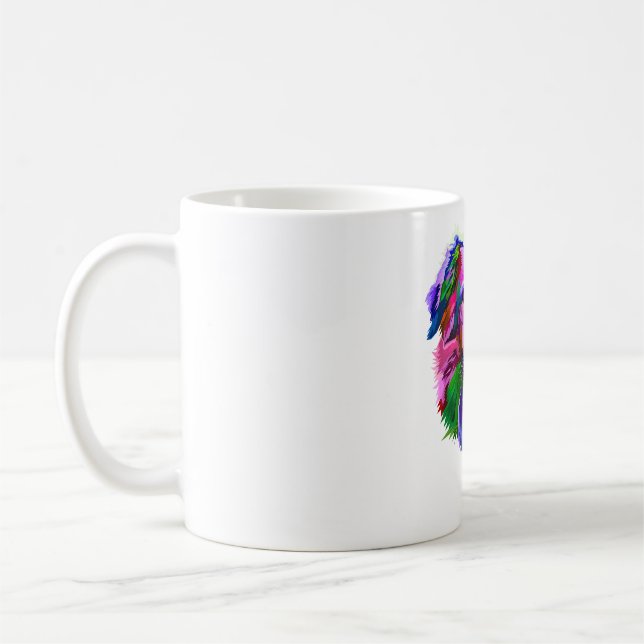 golden retriever colourful coffee mug (Left)