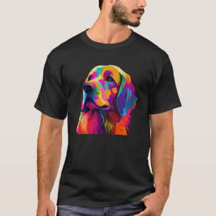 Golden Retriever Colourful Pop Golden Retriever T-Shirt