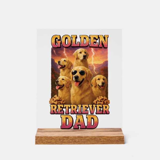 Golden Retriever Copy Copy Copy Acrylic Sign (Front)