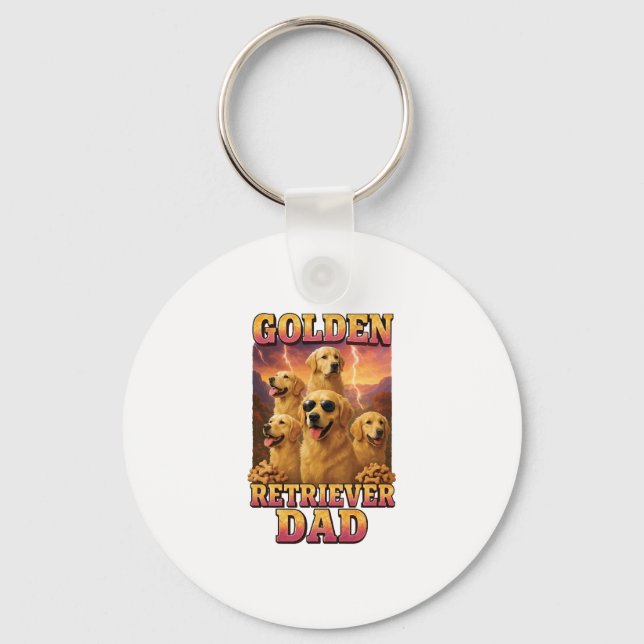 Golden Retriever Copy Copy Copy Key Ring (Front)