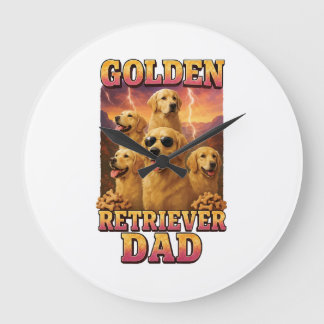 Golden Retriever Copy Copy Copy Large Clock