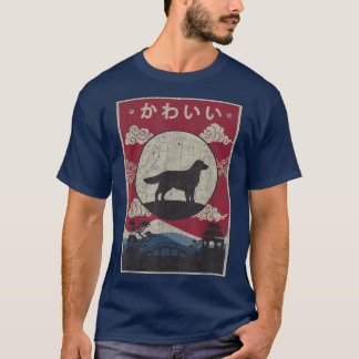 Golden Retriever Corgi Japanese Design Kawaii Dog T-Shirt