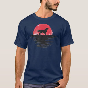 Golden Retriever Corgi Japanese Sunset Retro Dog R T-Shirt