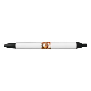 Golden Retriever Cosy Autumn Thanksgiving Black Ink Pen