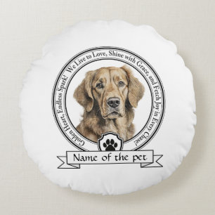 Golden Retriever Credo Round Cushion