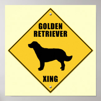 Golden Retriever Crossing (XING) Sign