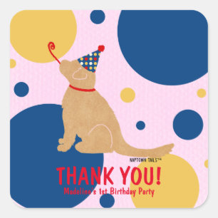 Golden Retriever Custom Dog Birthday Sticker