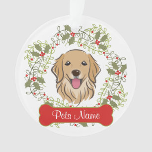 Golden Retriever Customisable Ornament