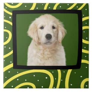 Golden Retriever customised photo frame  Ceramic Tile