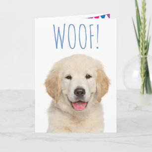 Golden Retriever Cute Puppy Birthday Card