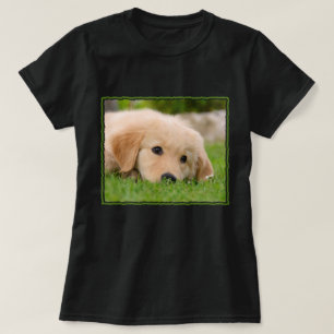 Golden Retriever Cute Puppy Dreaming Dog Portrait T-Shirt