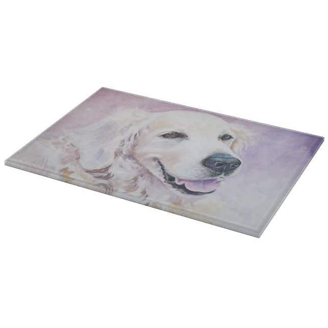 Golden retriever cutting board (Corner)