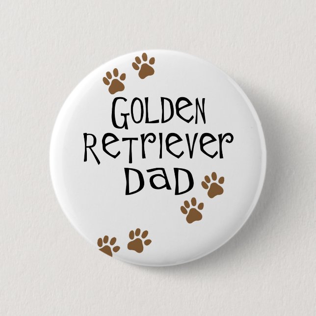Golden Retriever Dad 6 Cm Round Badge (Front)