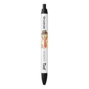 Golden Retriever Dad Black Ink Pen