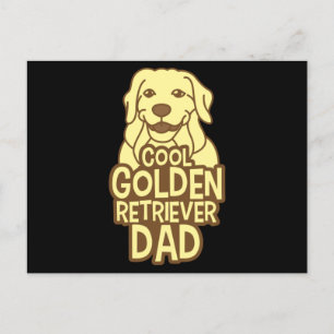 Golden Retriever Dad Dog Lover Daddy Fathers Day Postcard