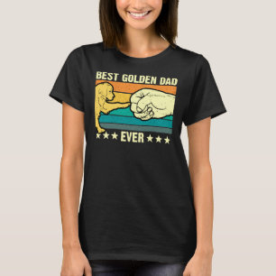 Golden Retriever Dad Ever Golden Retro Vintage T-Shirt