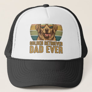 Golden Retriever Dad Ever Vintage Sunset Shirt Des Trucker Hat