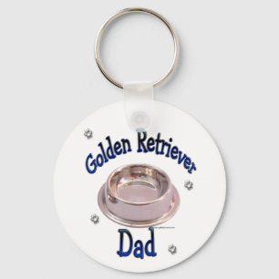 Golden Retriever Dad Keychain