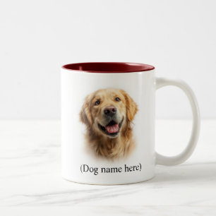 Golden Retriever Dad Loyal Dog Love Two-Tone Coffee Mug