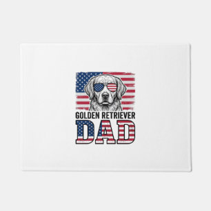 Golden Retriever Dad Patriotic Vintage Dog Shirt_1 Doormat