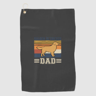 Golden Retriever Dad Retro Dog Golf Towel