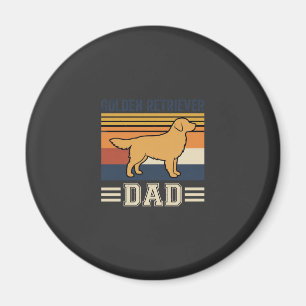Golden Retriever Dad Retro Dog Magnet