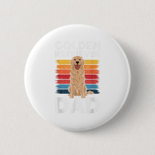 Golden Retriever Dad Shirt Men Daddy Dog Lover Fat 6 Cm Round Badge