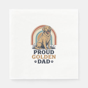 Golden Retriever Dad Shirt Vintage Dog Father Gift Napkin