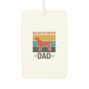 Golden Retriever Dad Vintage Dog Lover Vector Desi Car Air Freshener