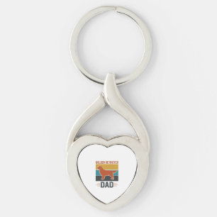 Golden Retriever Dad Vintage Dog Lover Vector Desi Key Ring