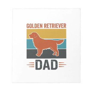 Golden Retriever Dad Vintage Dog Lover Vector Desi Notepad
