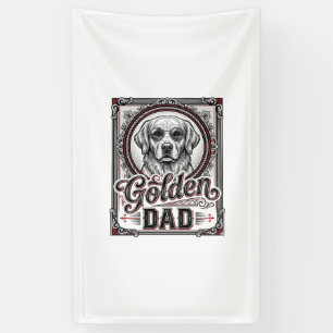 Golden Retriever Dad Vintage Engraving Design_1 Banner