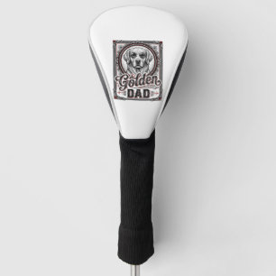 Golden Retriever Dad Vintage Engraving Design_1 Golf Head Cover
