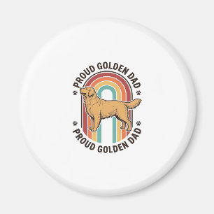 Golden Retriever Dad Vintage Engraving Dog Lover S Magnet