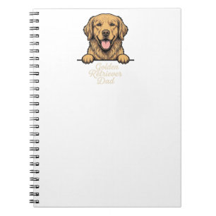 Golden Retriever Dad Vintage Engraving Notebook