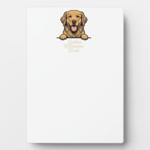 Golden Retriever Dad Vintage Engraving Plaque