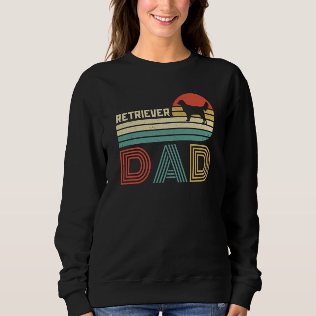 Golden Retriever Dad Vintage Retro Dog Sweatshirt (Front)