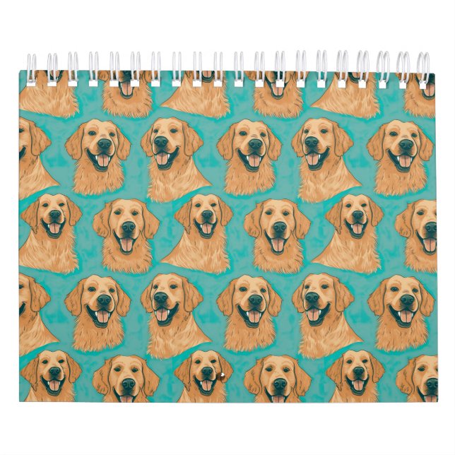 Golden Retriever Desktop Calendar (Cover)
