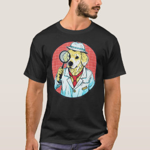 Golden Retriever Detective Funny Dog Mystery T-Shirt