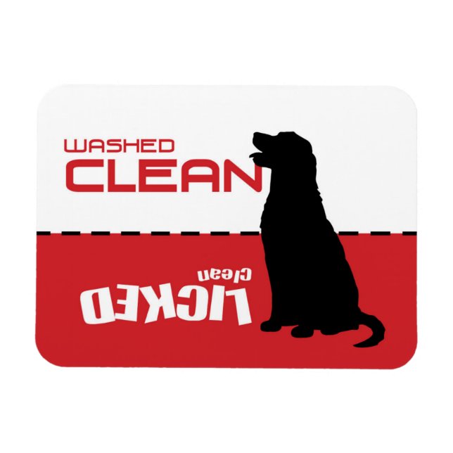 Golden Retriever Dishwasher Magnet - Licked Clean (Horizontal)