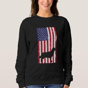Golden Retriever Distressed Patriotic All American Sweatshirt