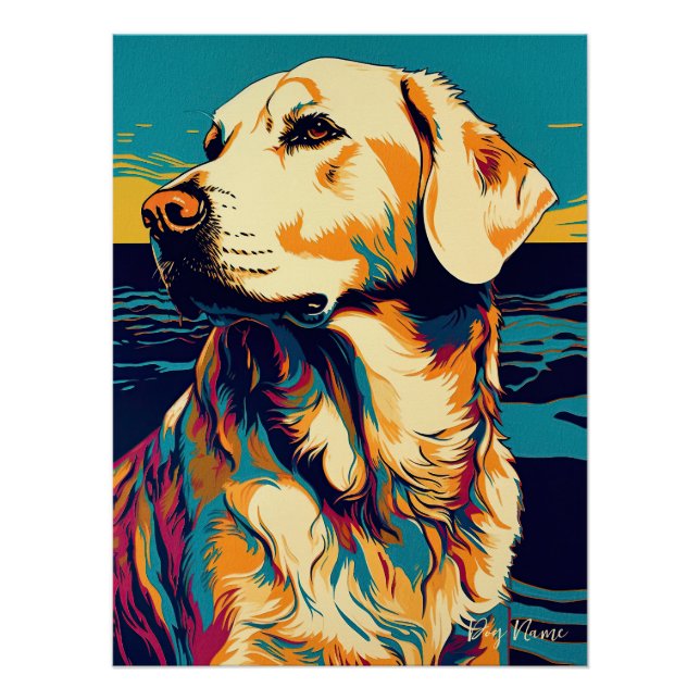 Golden Retriever Dog 001 - Bruno Pokopen Poster (Front)