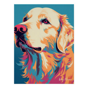 Golden Retriever Dog 005 - Bruno Pokopen Poster