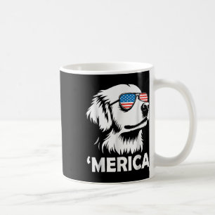 Golden Retriever Dog 4th Of July Merica  Coffee Mug