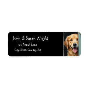 Golden Retriever  Dog Address Label Return Address Label