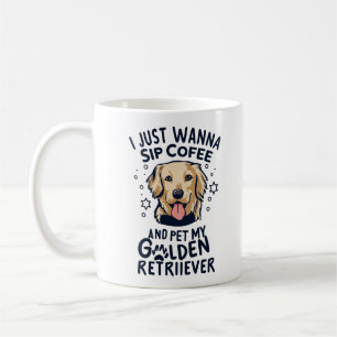 Golden Retriever Dog And Coffee Lovers Mug