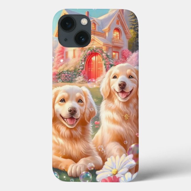Golden Retriever Dog Art Phone Case (Back)